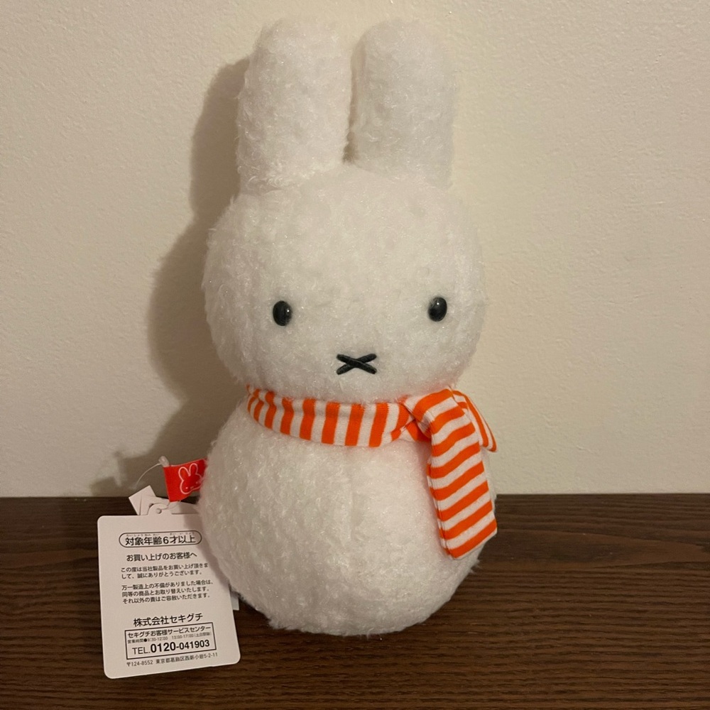 Miffy Snowman Plush with Scarf – Cute & Cozy Collectible